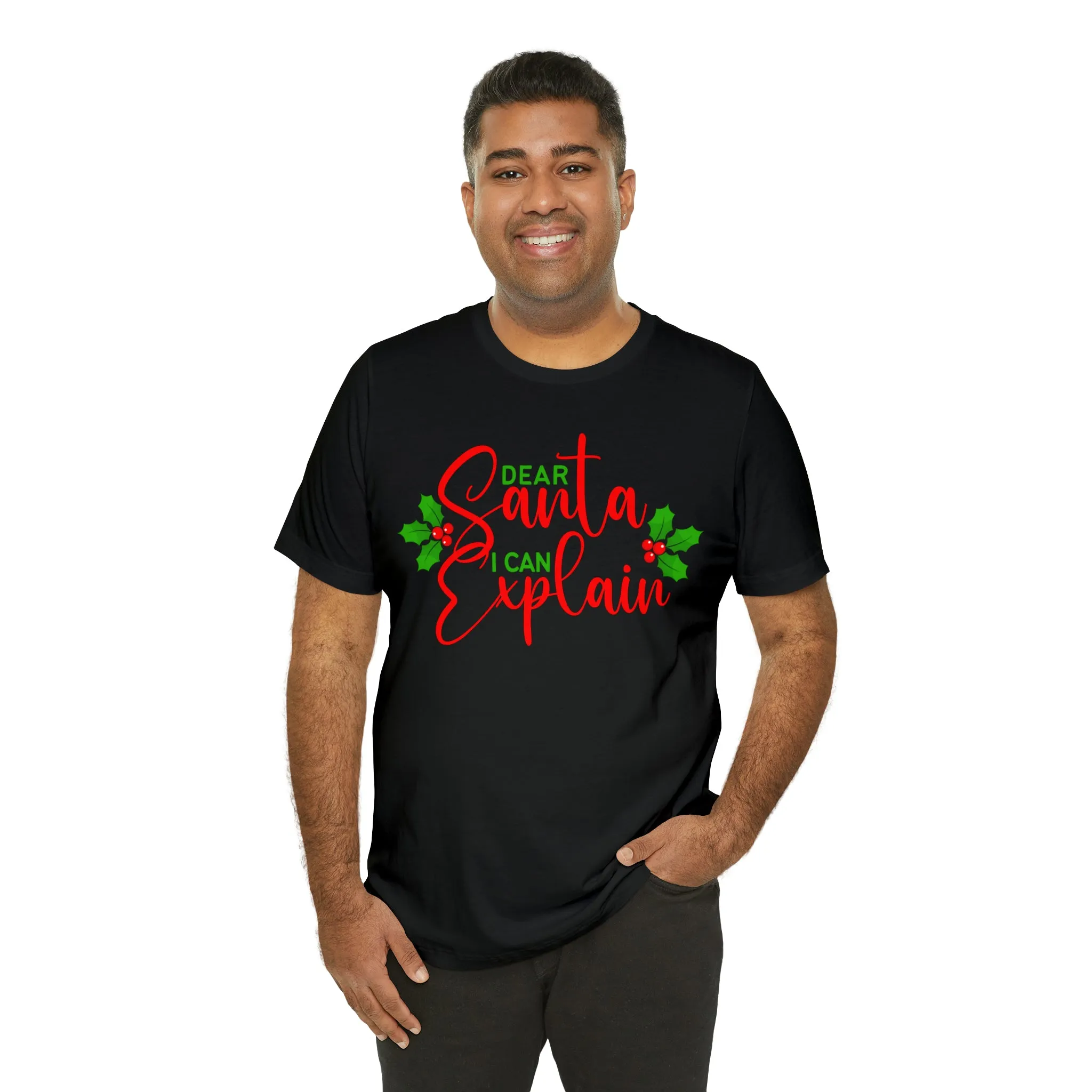 Santa I Can Explain T-Shirt | Festive XMas Tee |  Bella Canvas 3001 Unisex | Happy Holidays Short Sleeve T-shirt