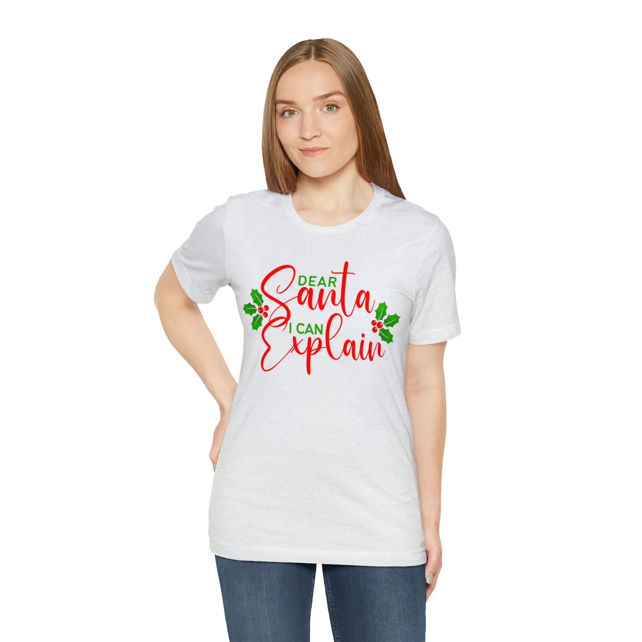 Santa I Can Explain T-Shirt | Festive XMas Tee |  Bella Canvas 3001 Unisex | Happy Holidays Short Sleeve T-shirt