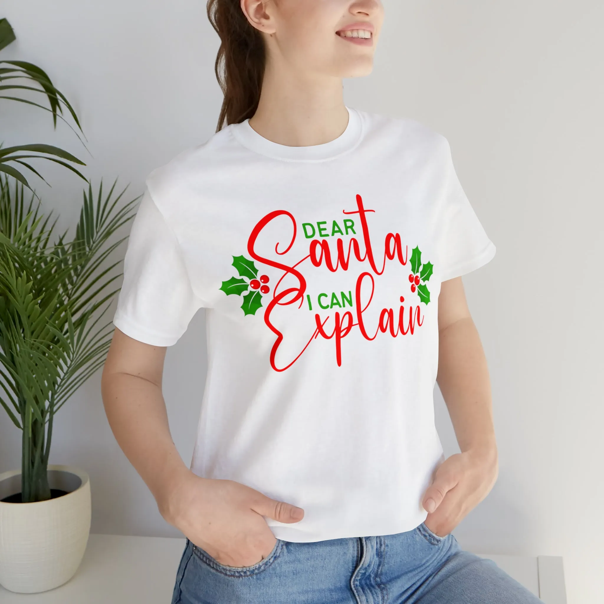 Santa I Can Explain T-Shirt | Festive XMas Tee |  Bella Canvas 3001 Unisex | Happy Holidays Short Sleeve T-shirt