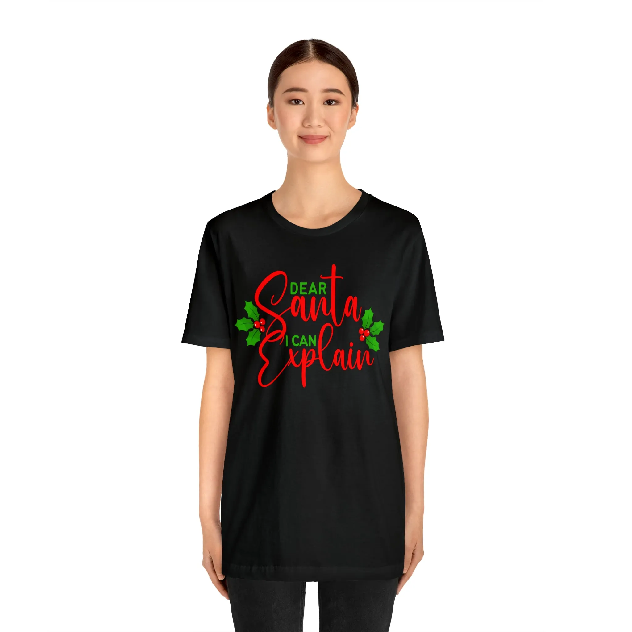 Santa I Can Explain T-Shirt | Festive XMas Tee |  Bella Canvas 3001 Unisex | Happy Holidays Short Sleeve T-shirt