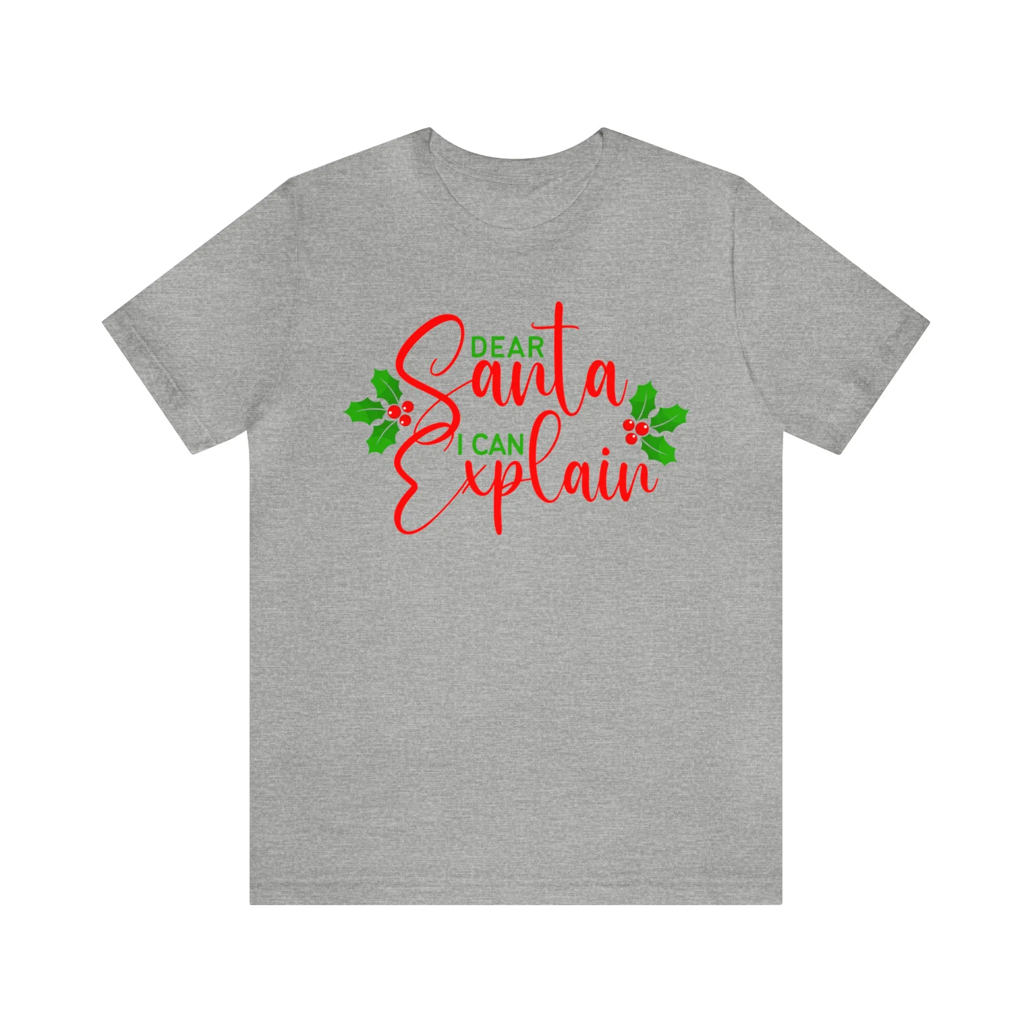 Santa I Can Explain T-Shirt | Festive XMas Tee |  Bella Canvas 3001 Unisex | Happy Holidays Short Sleeve T-shirt