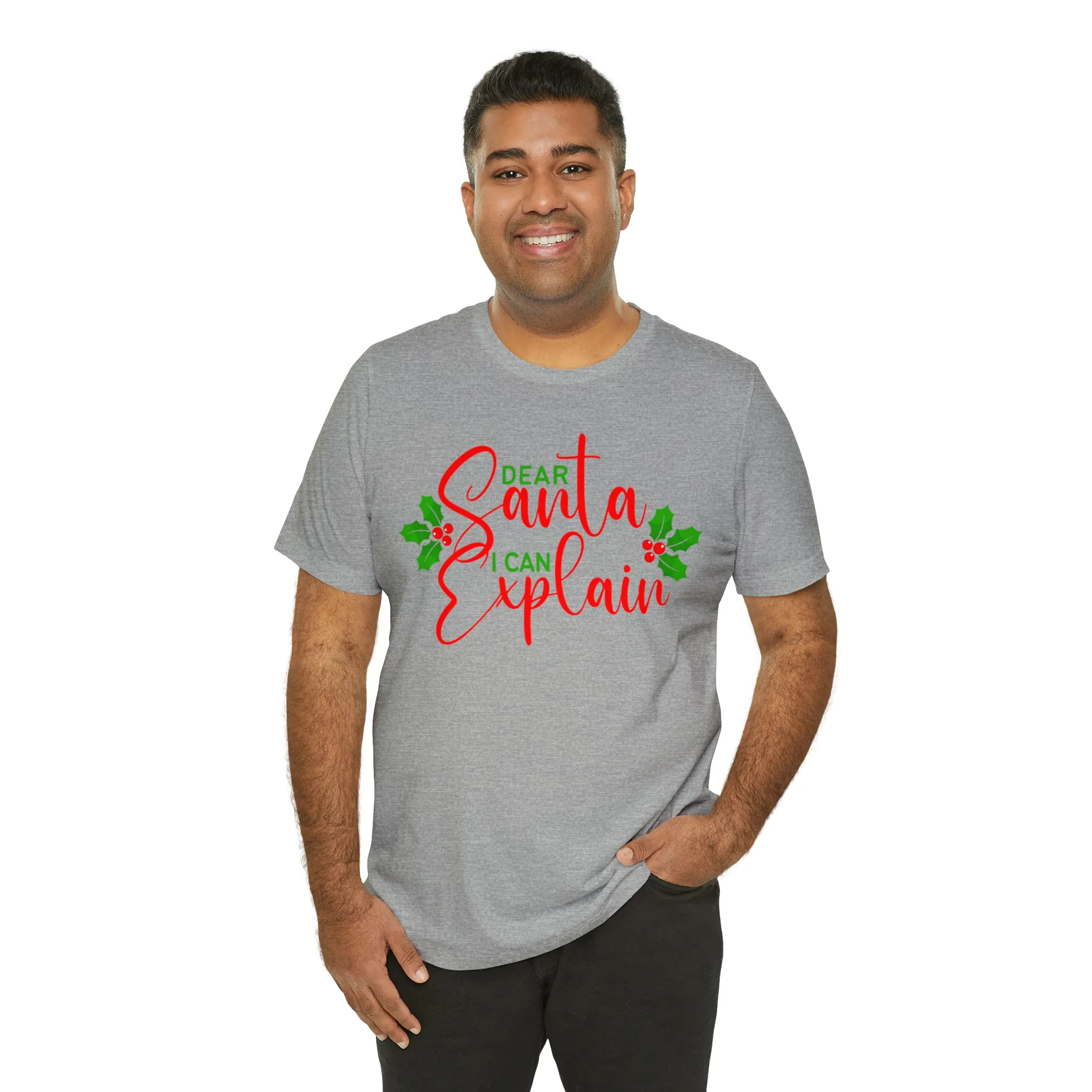 Santa I Can Explain T-Shirt | Festive XMas Tee |  Bella Canvas 3001 Unisex | Happy Holidays Short Sleeve T-shirt