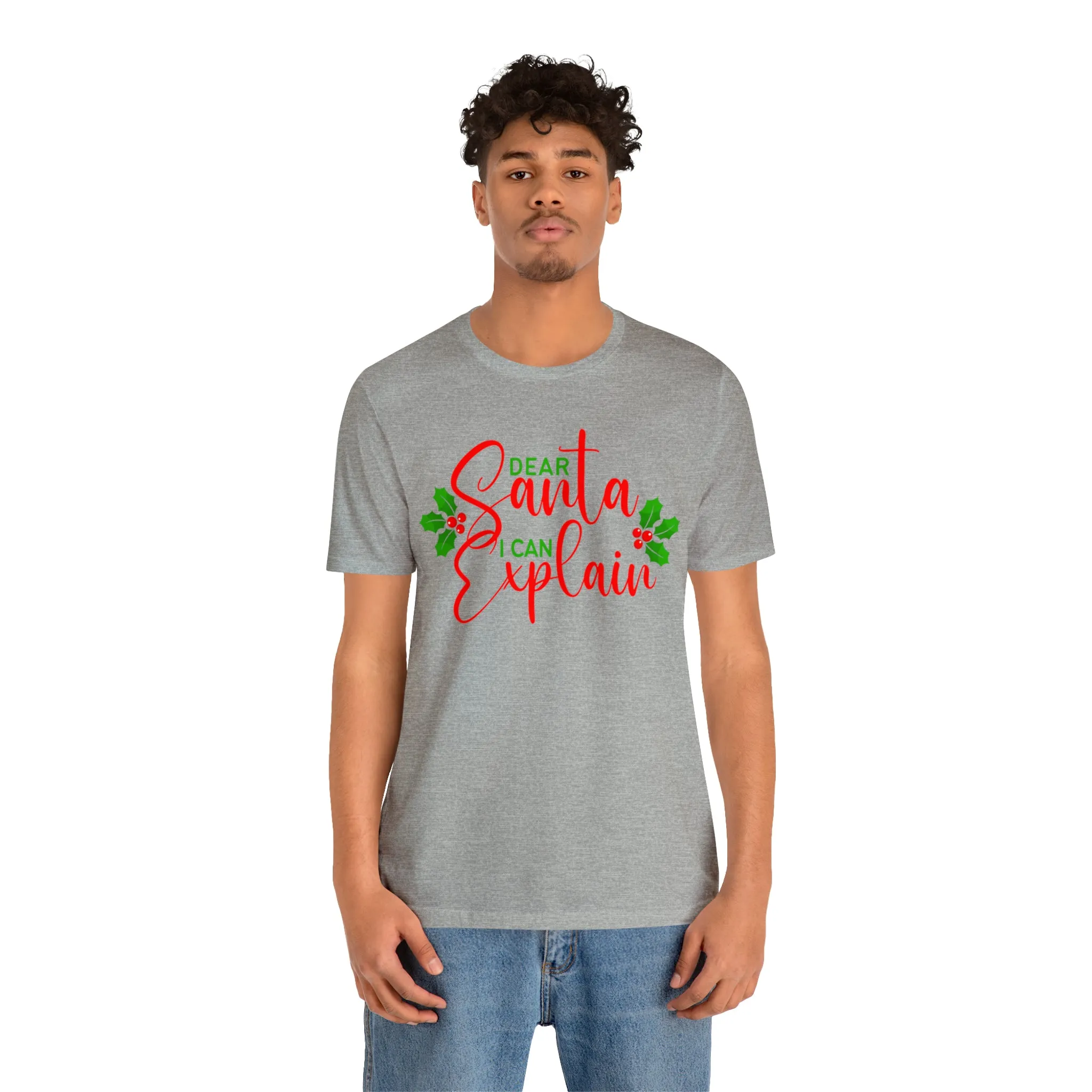 Santa I Can Explain T-Shirt | Festive XMas Tee |  Bella Canvas 3001 Unisex | Happy Holidays Short Sleeve T-shirt