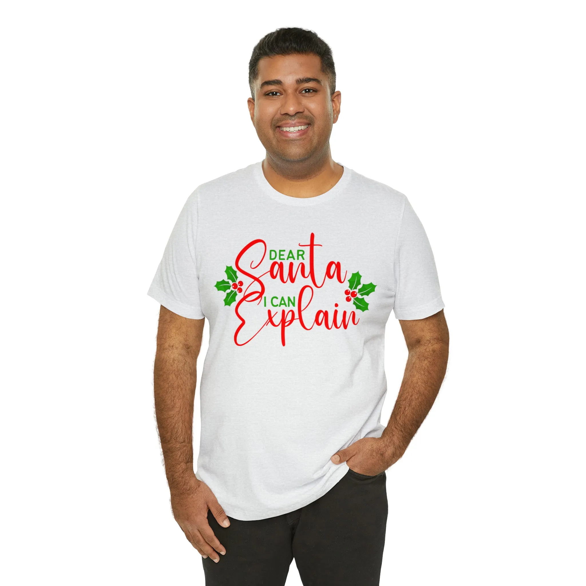 Santa I Can Explain T-Shirt | Festive XMas Tee |  Bella Canvas 3001 Unisex | Happy Holidays Short Sleeve T-shirt