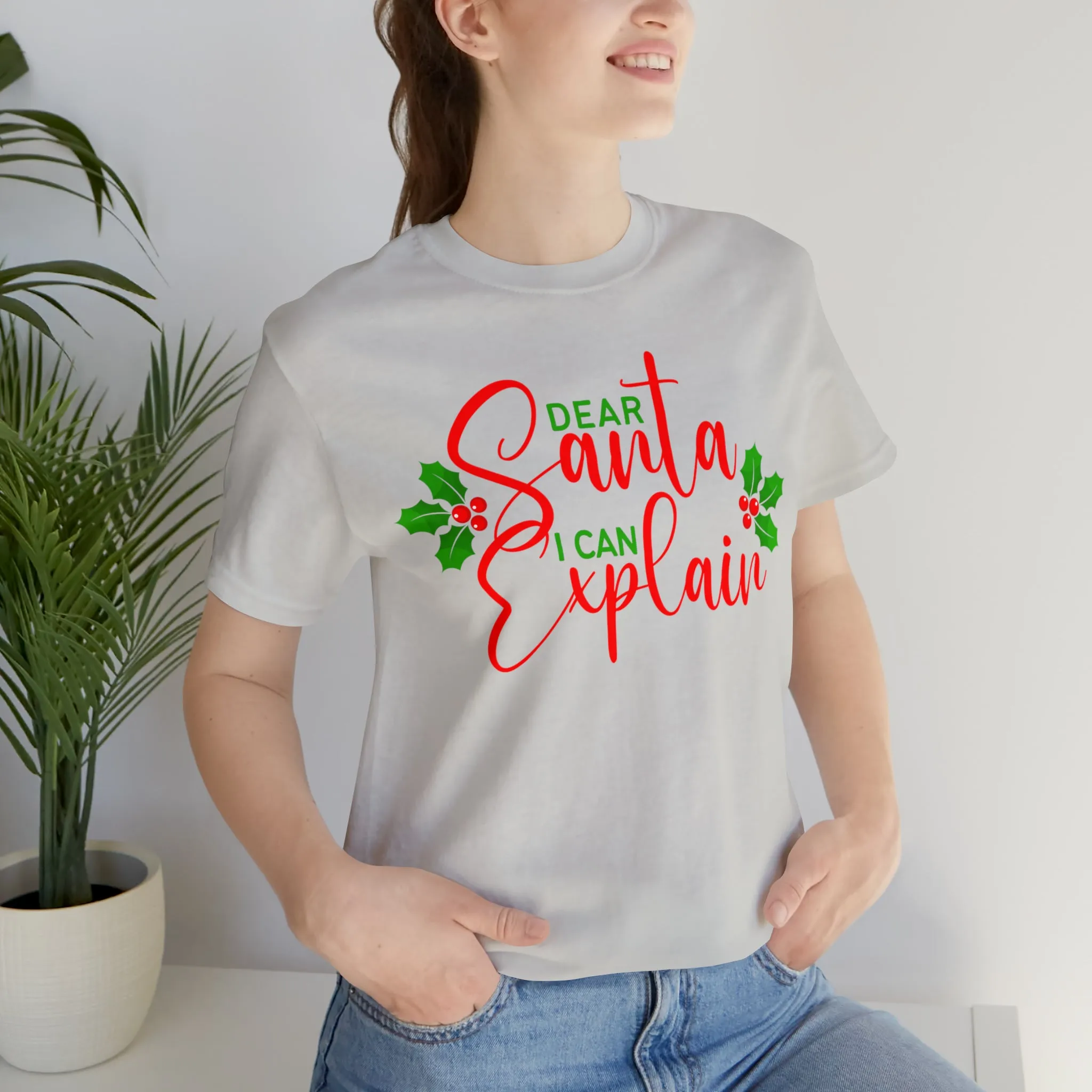 Santa I Can Explain T-Shirt | Festive XMas Tee |  Bella Canvas 3001 Unisex | Happy Holidays Short Sleeve T-shirt