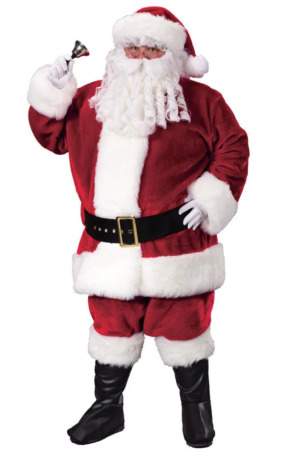Santa Plush Crimson Plus Sz  Costume