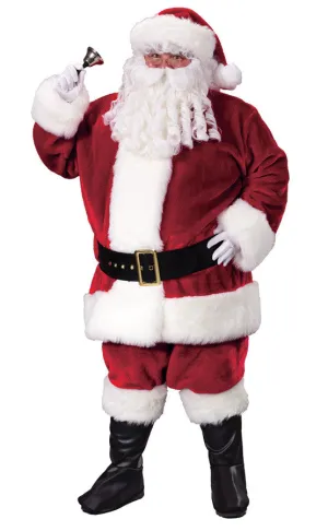 Santa Plush Crimson Plus Sz  Costume