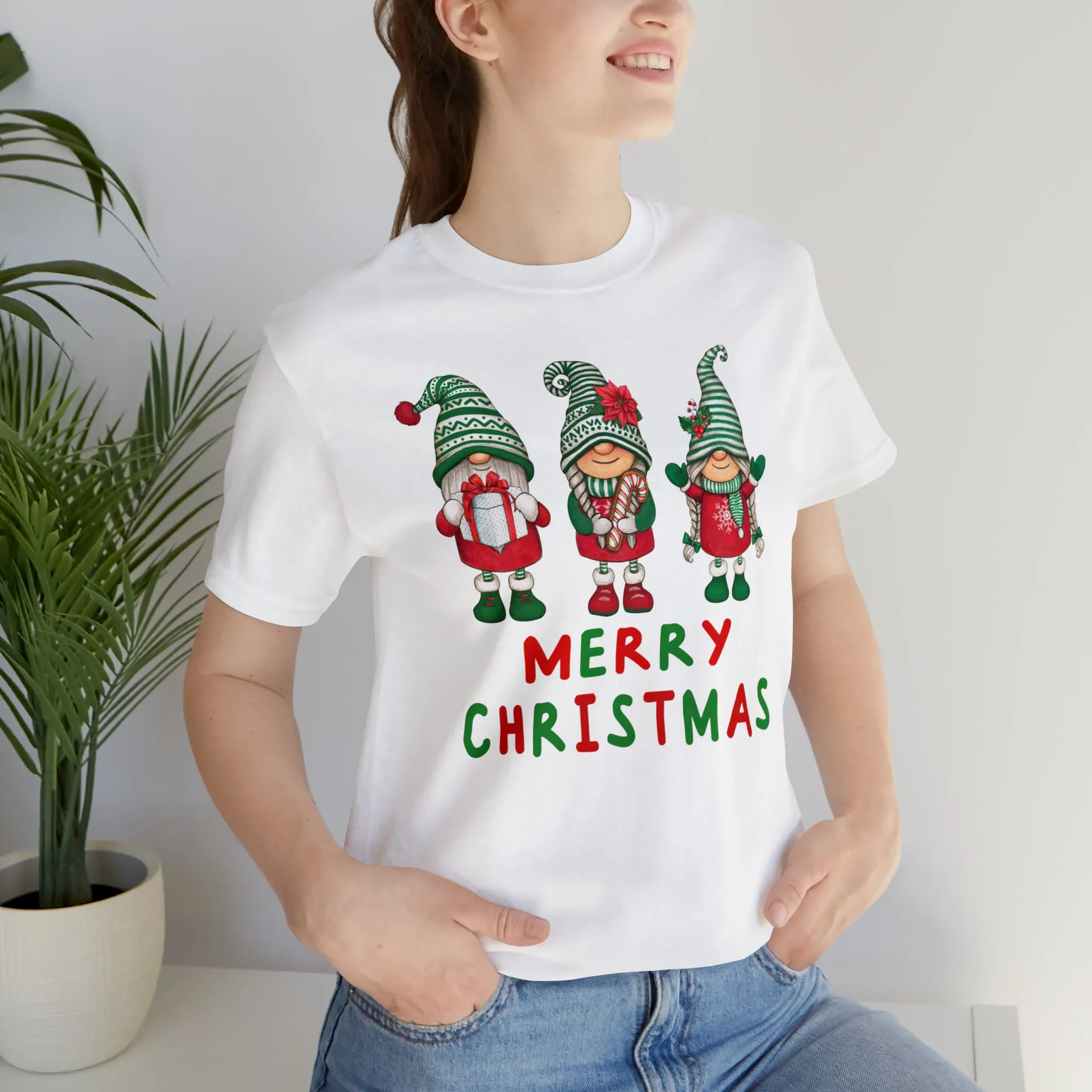 Santa's Helpers Merry Christmas T-Shirt | Festive XMas Tee |  Bella Canvas 3001 Unisex | Happy Holidays Short Sleeve Tshirt