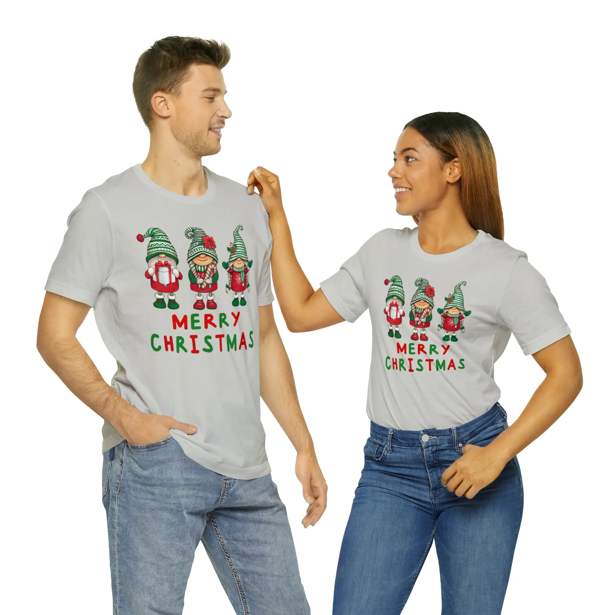 Santa's Helpers Merry Christmas T-Shirt | Festive XMas Tee |  Bella Canvas 3001 Unisex | Happy Holidays Short Sleeve Tshirt