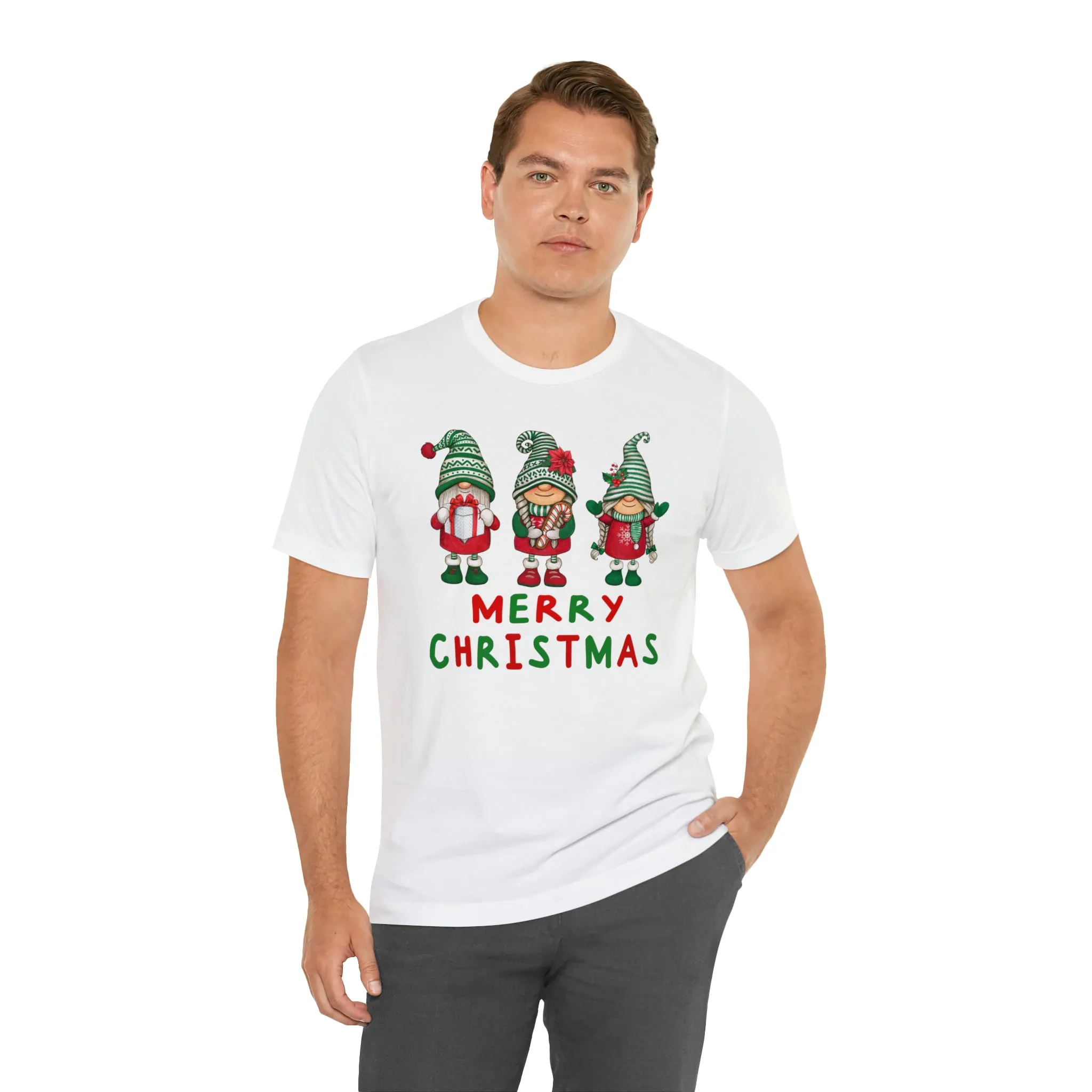 Santa's Helpers Merry Christmas T-Shirt | Festive XMas Tee |  Bella Canvas 3001 Unisex | Happy Holidays Short Sleeve Tshirt