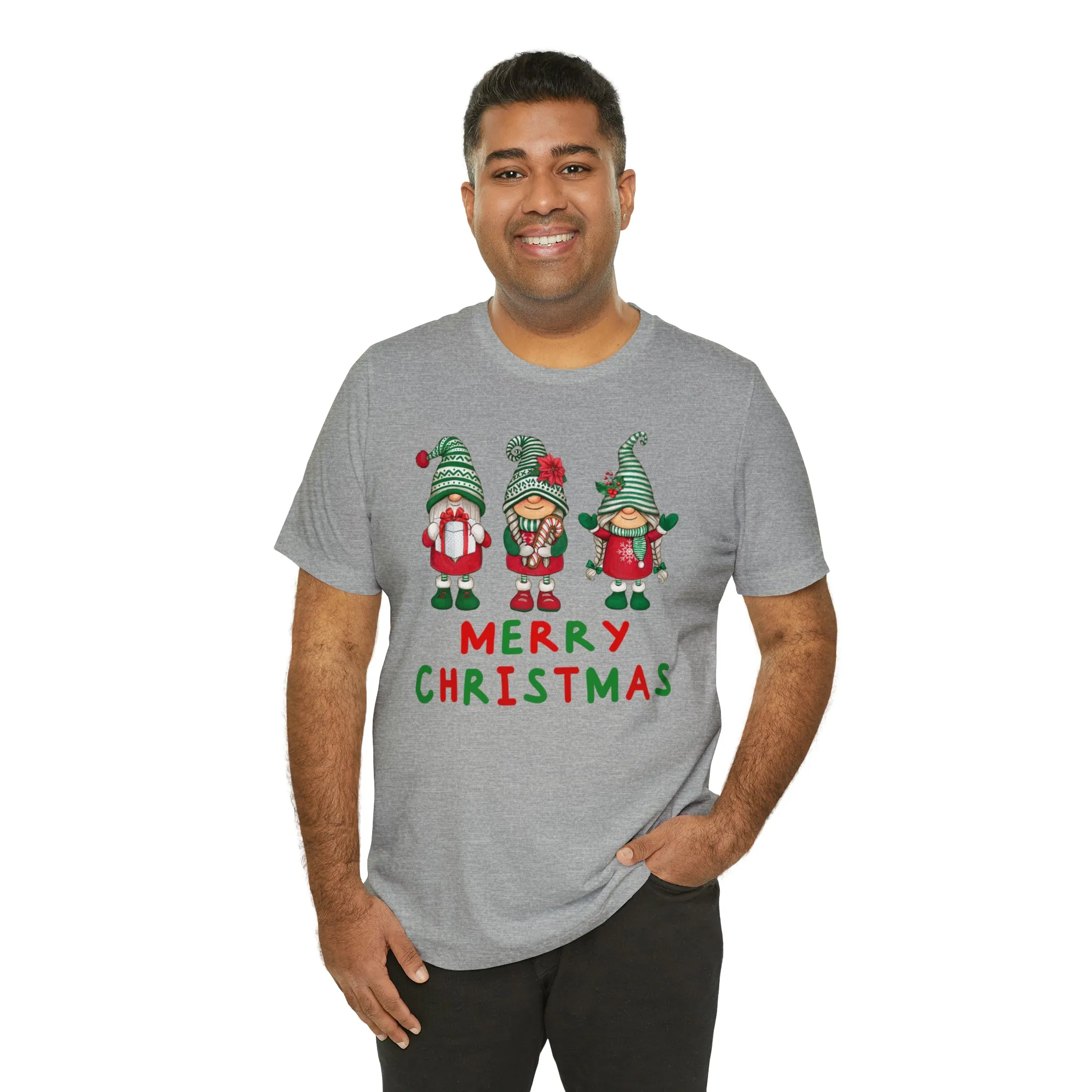 Santa's Helpers Merry Christmas T-Shirt | Festive XMas Tee |  Bella Canvas 3001 Unisex | Happy Holidays Short Sleeve Tshirt