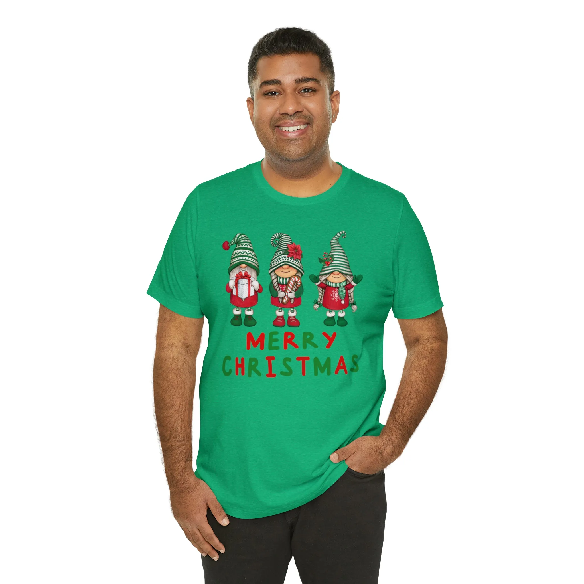 Santa's Helpers Merry Christmas T-Shirt | Festive XMas Tee |  Bella Canvas 3001 Unisex | Happy Holidays Short Sleeve Tshirt