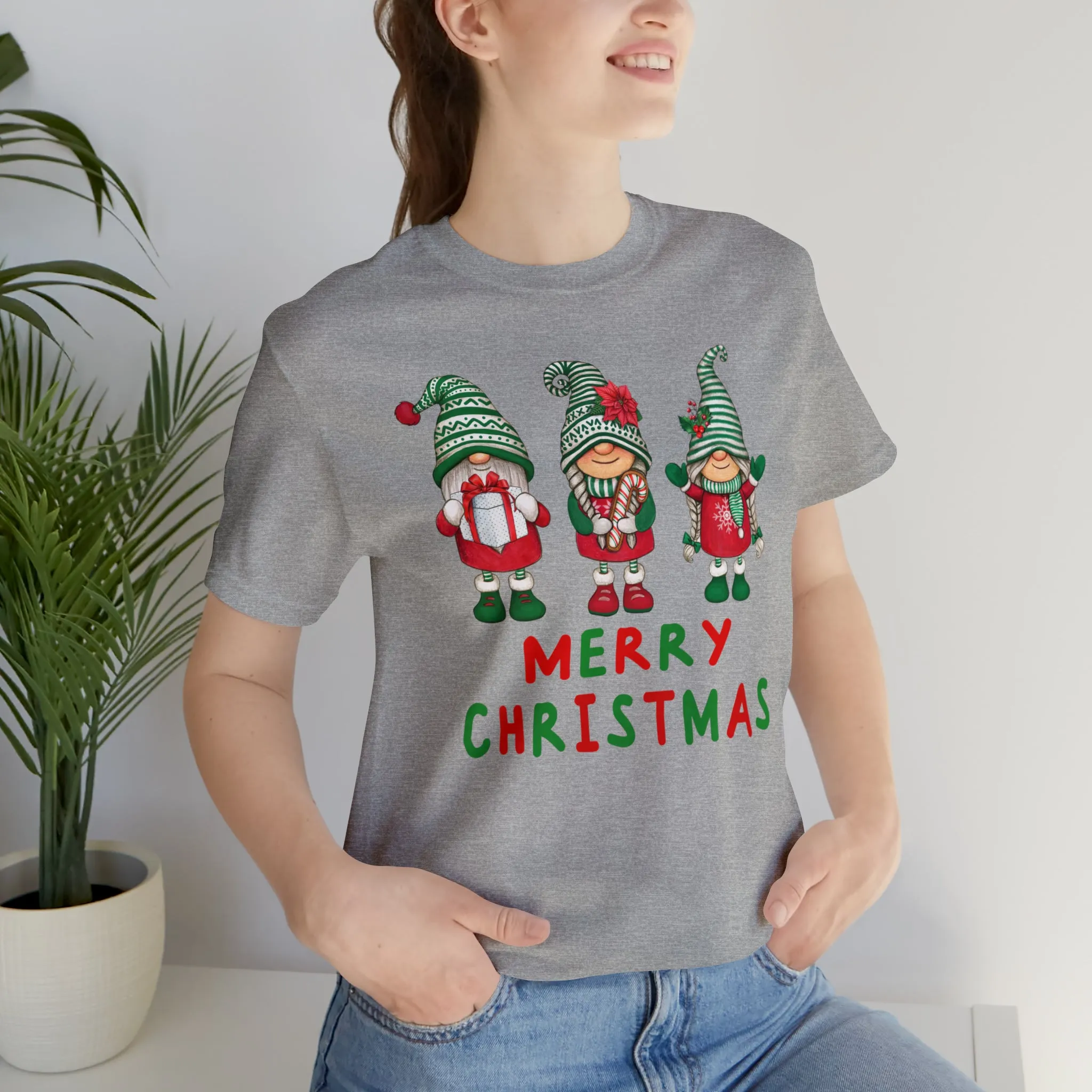 Santa's Helpers Merry Christmas T-Shirt | Festive XMas Tee |  Bella Canvas 3001 Unisex | Happy Holidays Short Sleeve Tshirt