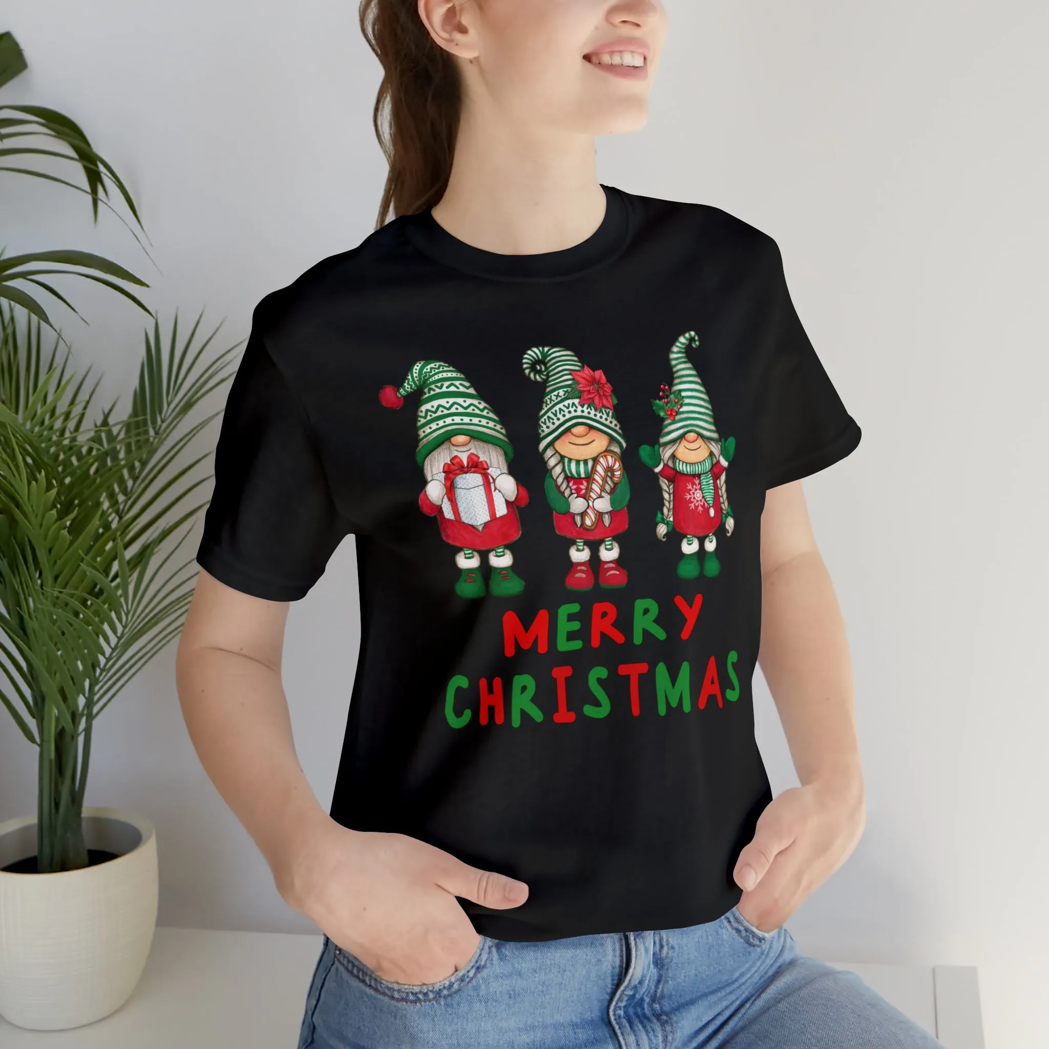 Santa's Helpers Merry Christmas T-Shirt | Festive XMas Tee |  Bella Canvas 3001 Unisex | Happy Holidays Short Sleeve Tshirt