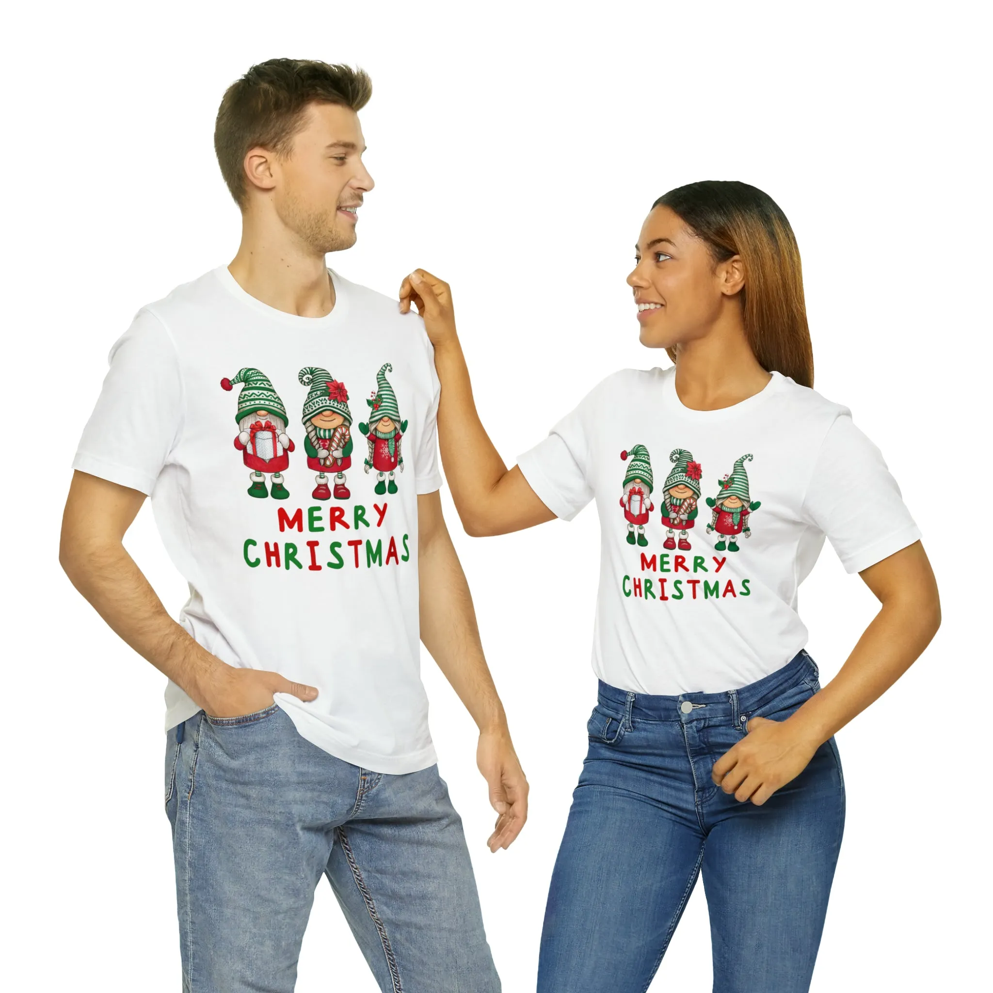 Santa's Helpers Merry Christmas T-Shirt | Festive XMas Tee |  Bella Canvas 3001 Unisex | Happy Holidays Short Sleeve Tshirt