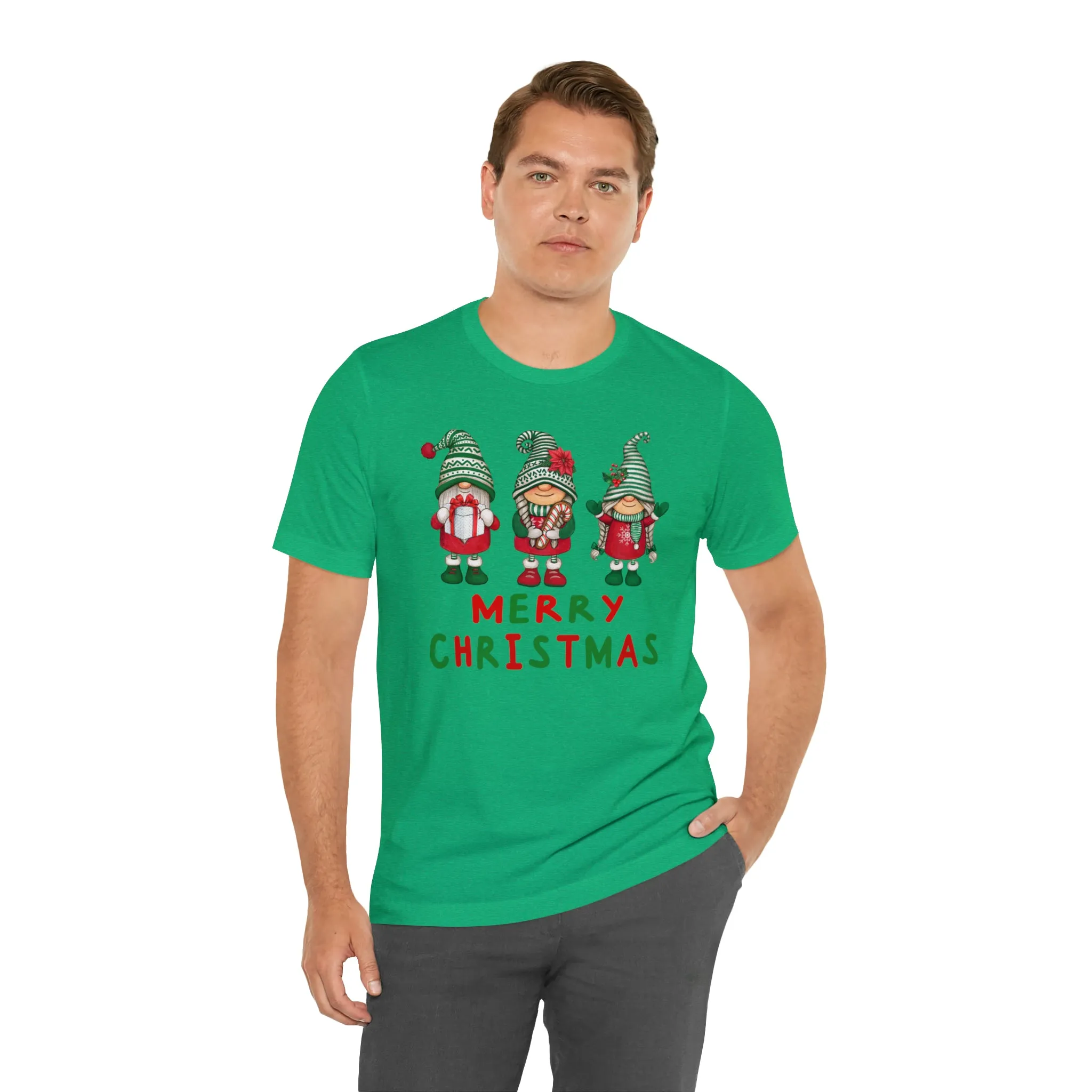 Santa's Helpers Merry Christmas T-Shirt | Festive XMas Tee |  Bella Canvas 3001 Unisex | Happy Holidays Short Sleeve Tshirt