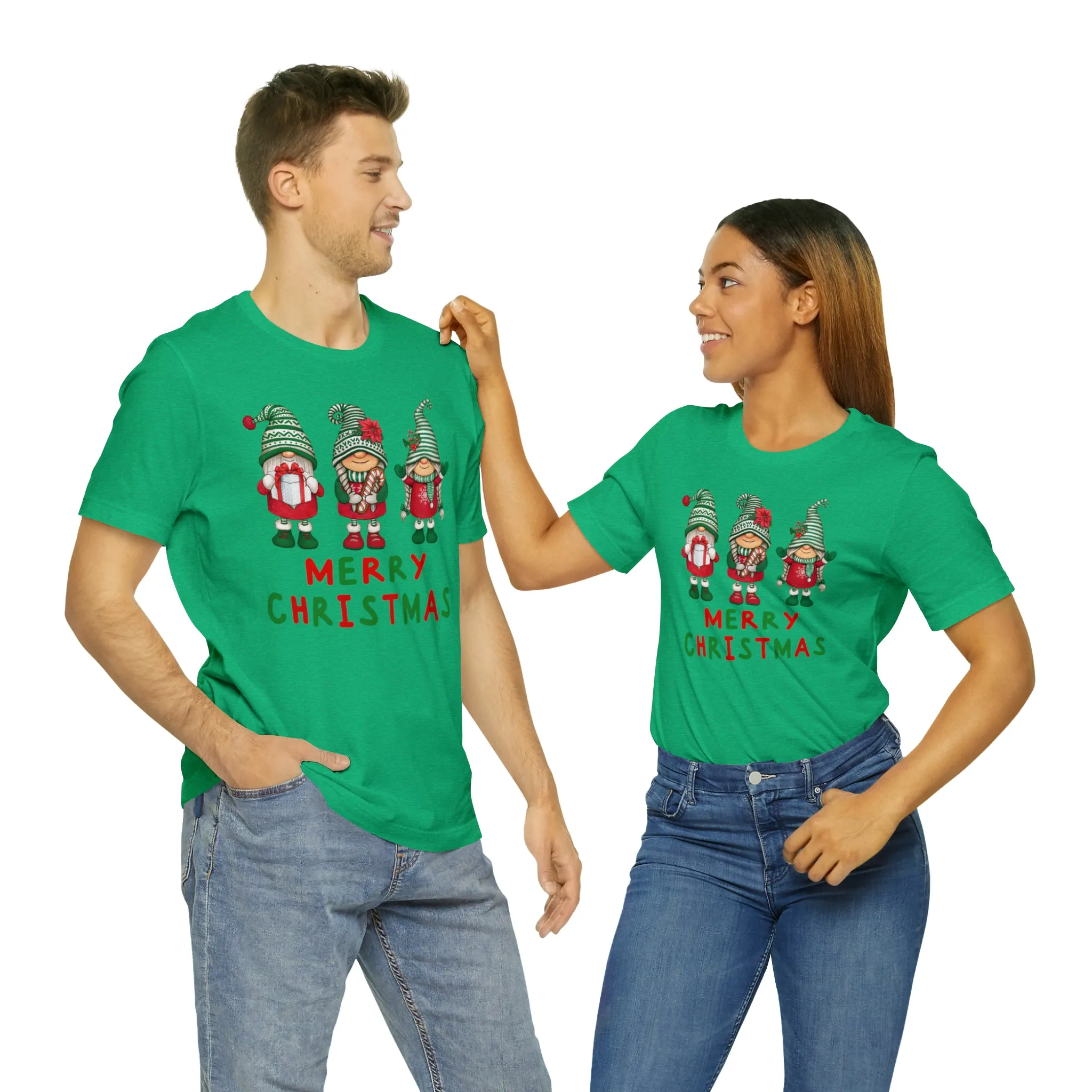 Santa's Helpers Merry Christmas T-Shirt | Festive XMas Tee |  Bella Canvas 3001 Unisex | Happy Holidays Short Sleeve Tshirt