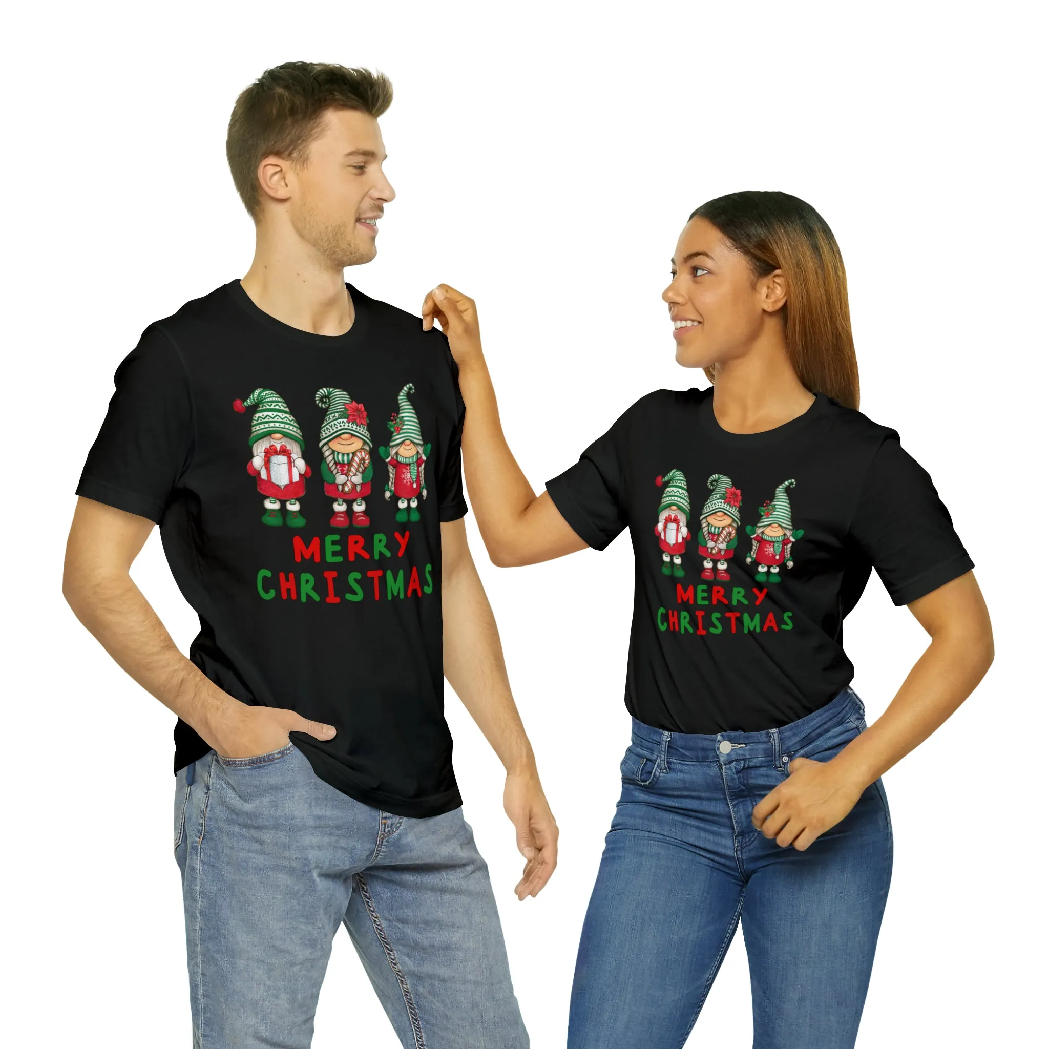 Santa's Helpers Merry Christmas T-Shirt | Festive XMas Tee |  Bella Canvas 3001 Unisex | Happy Holidays Short Sleeve Tshirt