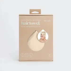 Satin Hair Towel - Champagne