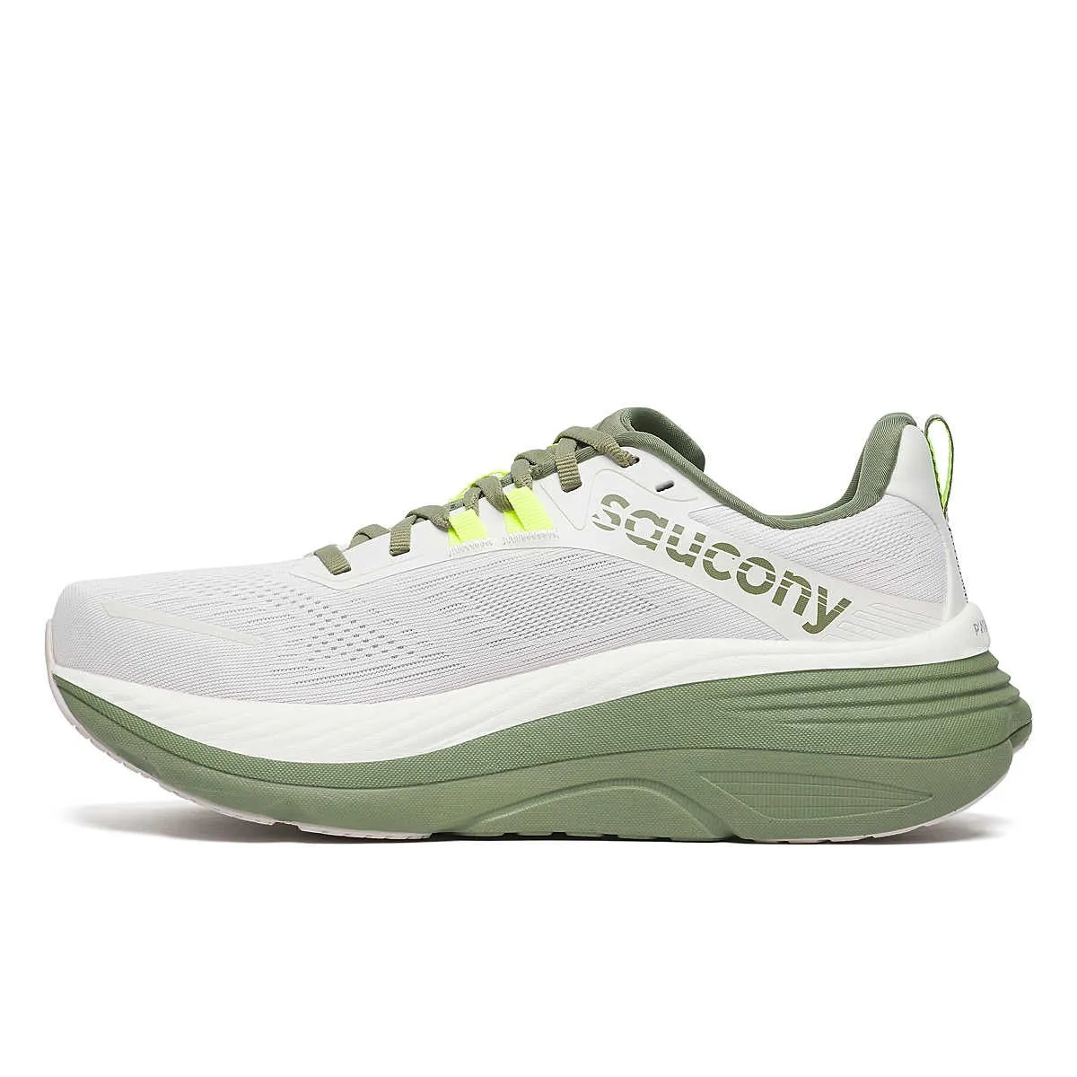 Saucony Hurricane 24 (Mens) - White/Olivine