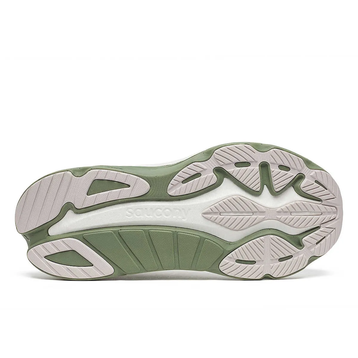 Saucony Hurricane 24 (Mens) - White/Olivine
