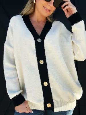School Girl Cardigan-Cream