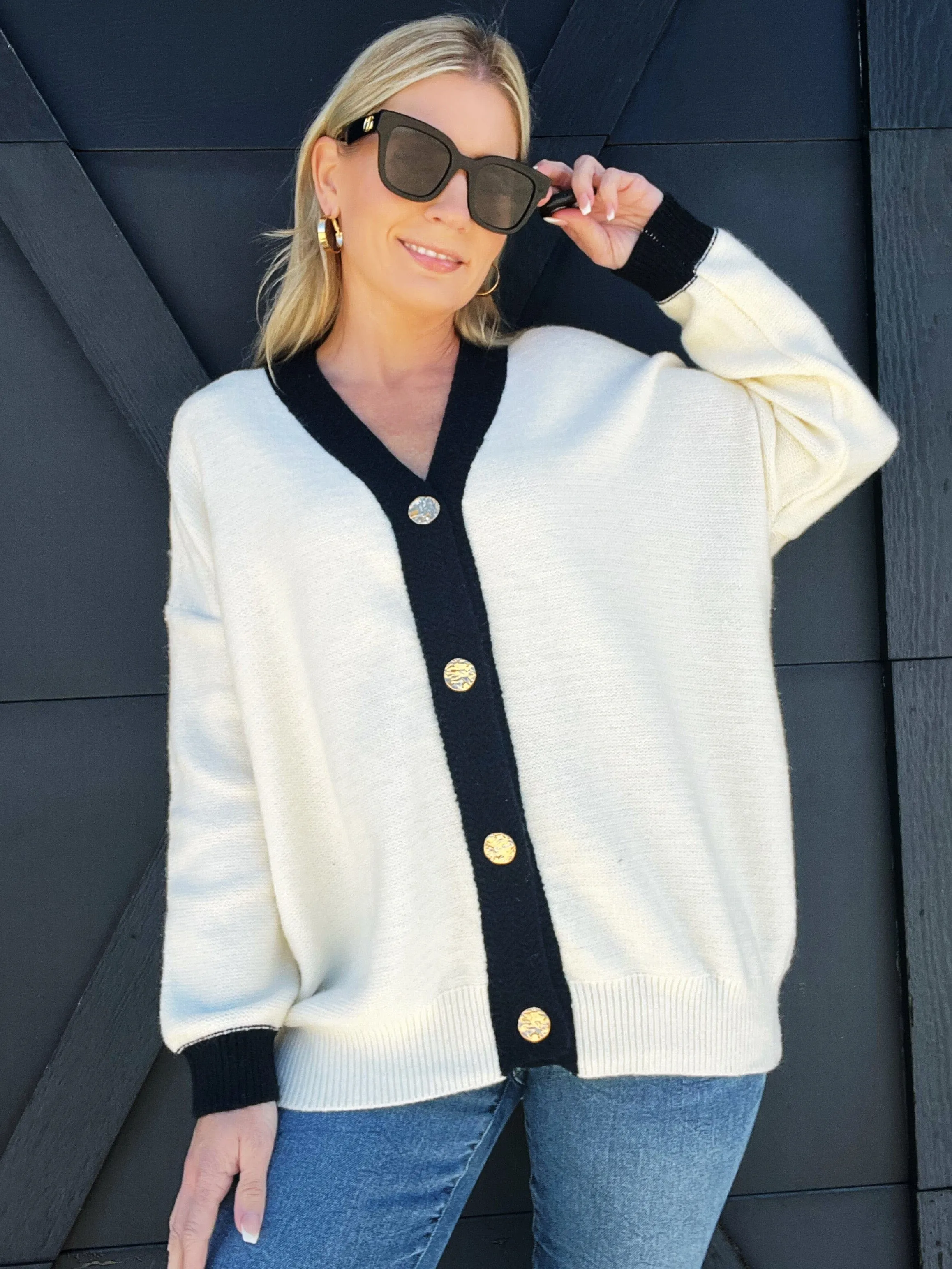 School Girl Cardigan-Cream