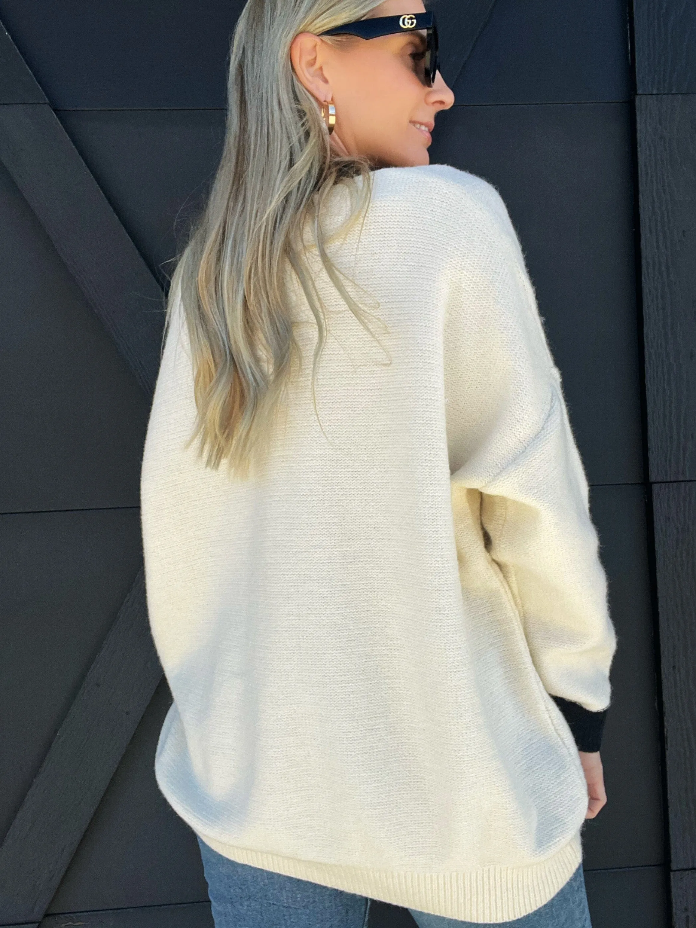 School Girl Cardigan-Cream