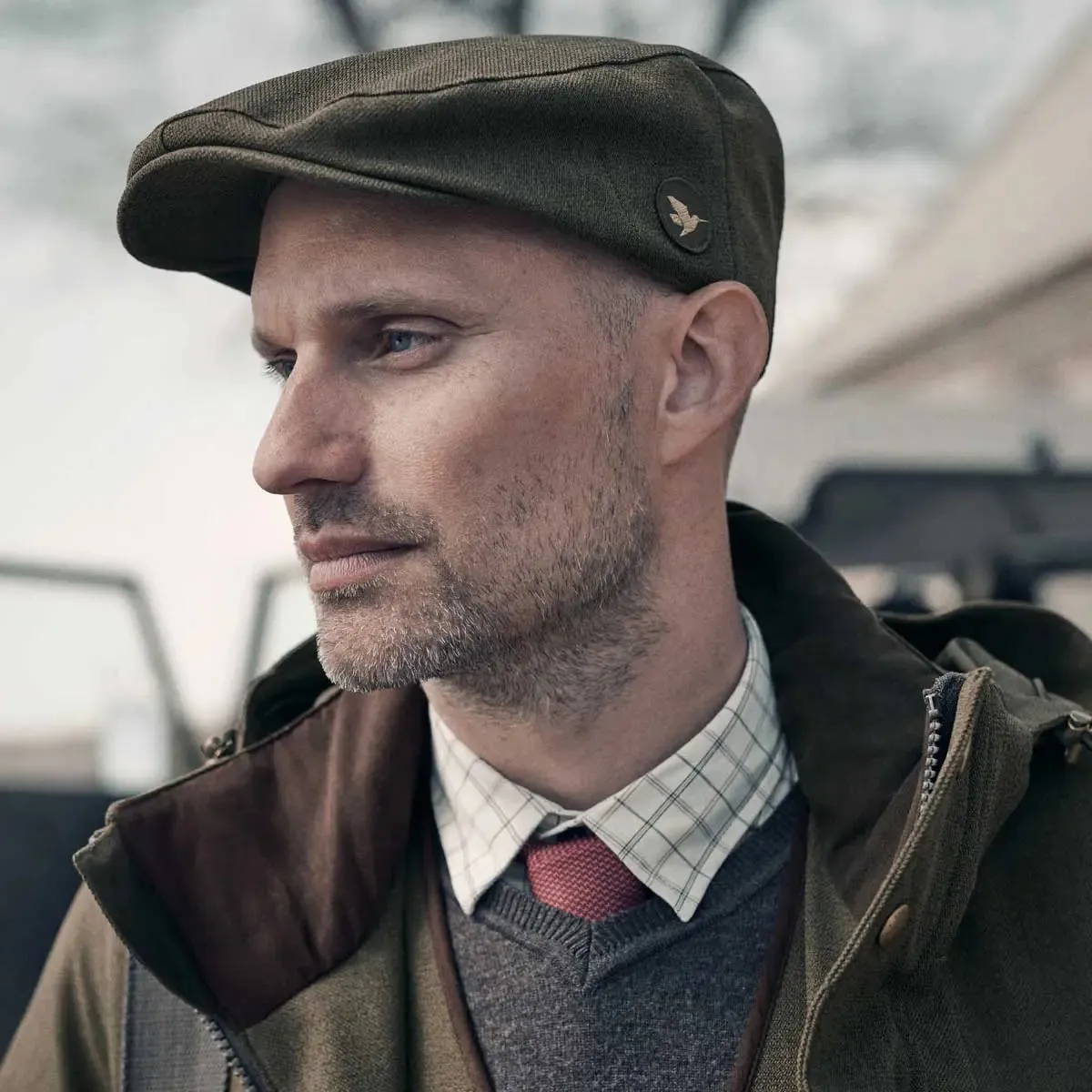 SEELAND Woodcock Advance Flat Cap - Shaded Olive