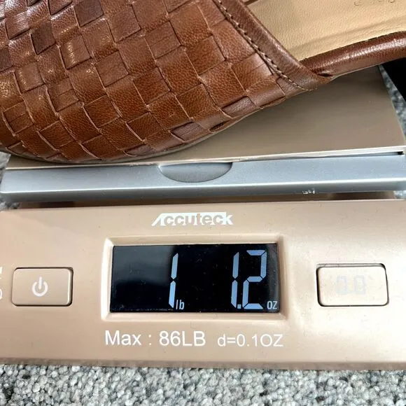 Seychelles Originality Mules Size 8.5 Woven Leather Brown Slip On Anthropologie