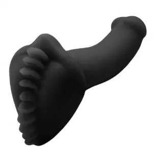 Shagger Extreme Textured Dildo Base for Harness Play by Bumpher  - Black