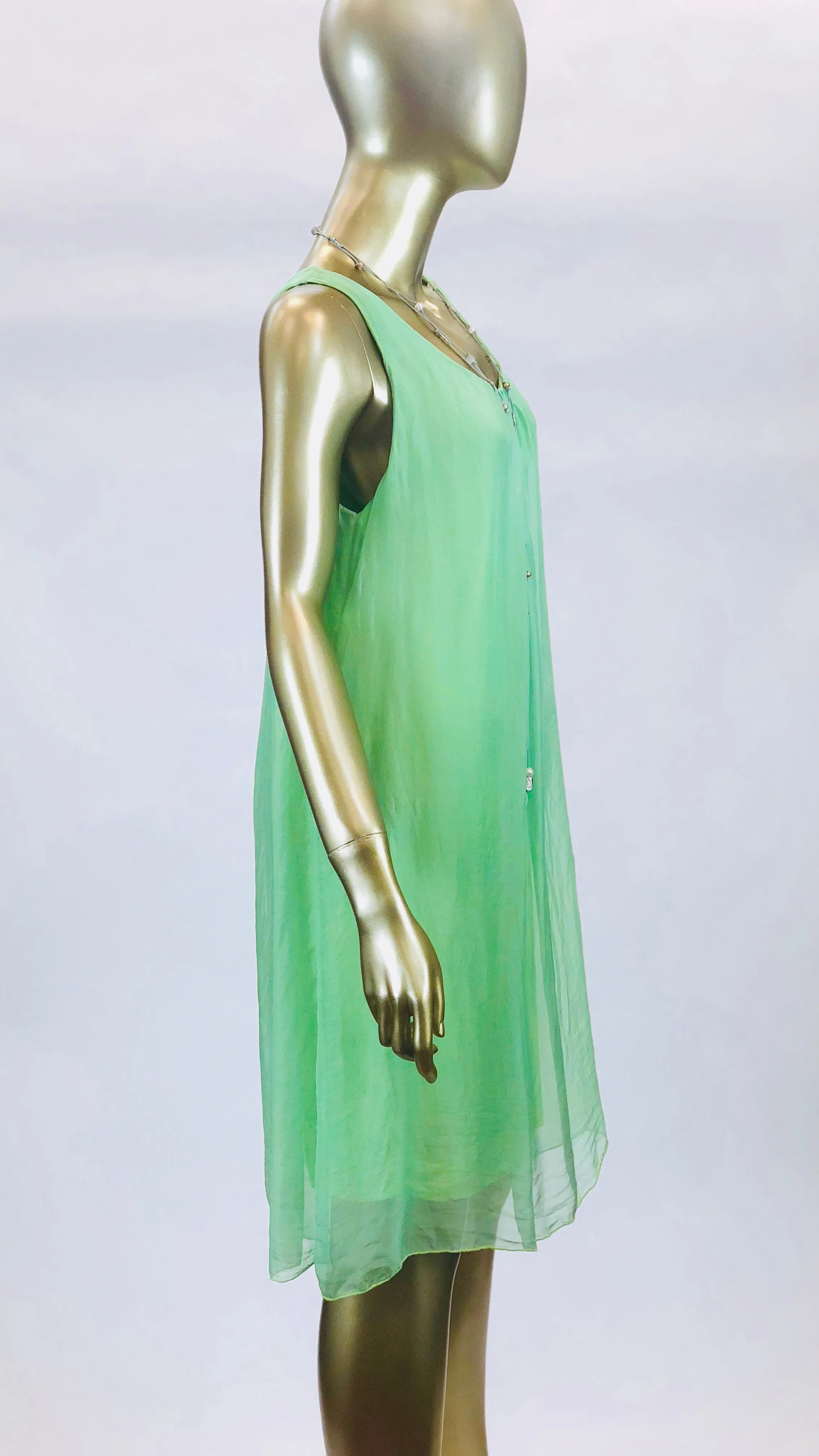 Short Silk Tank Dress