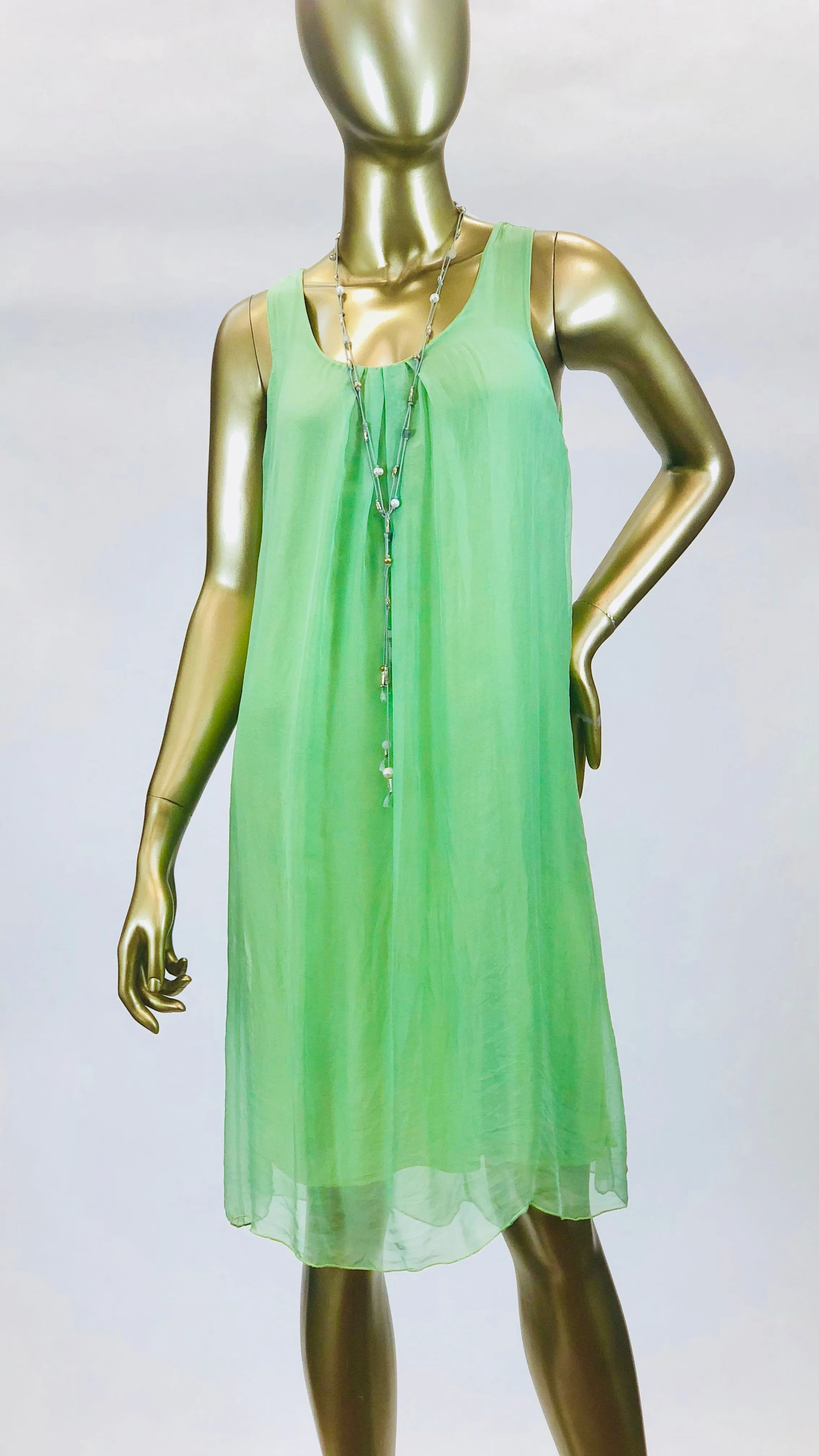 Short Silk Tank Dress