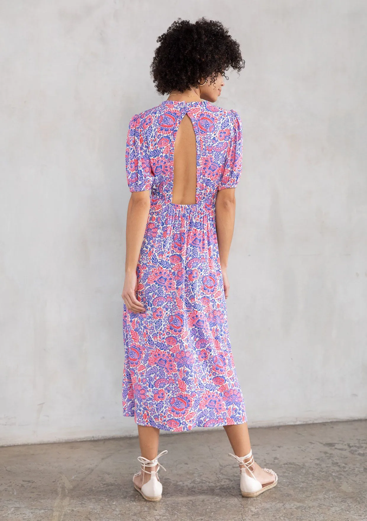 Sidra Puff Sleeve Midi Dress