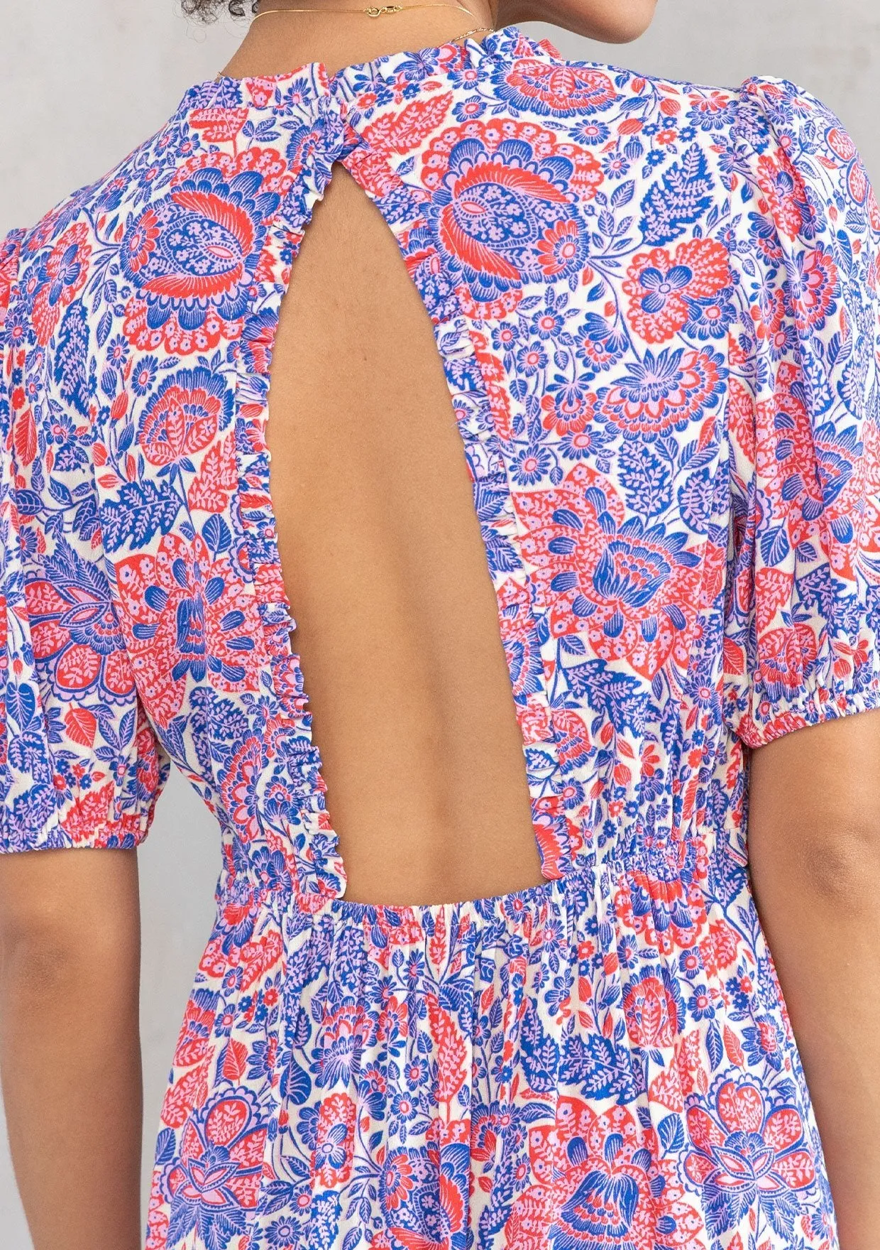 Sidra Puff Sleeve Midi Dress
