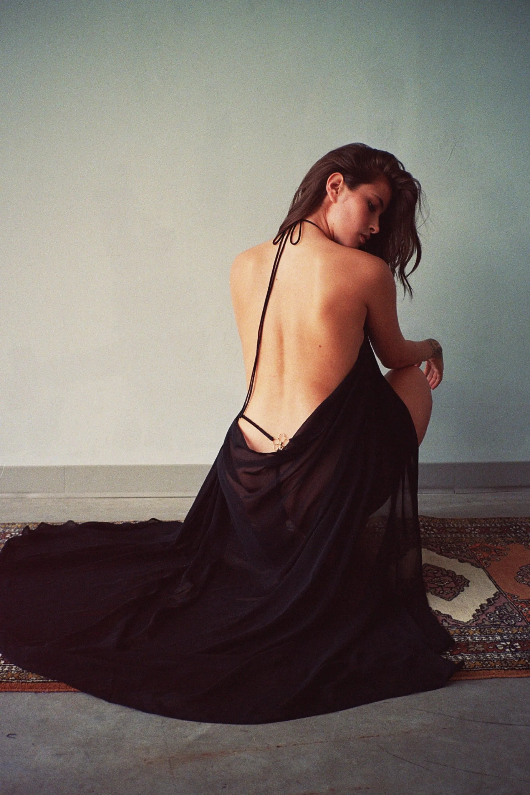 Silk Halter Dress