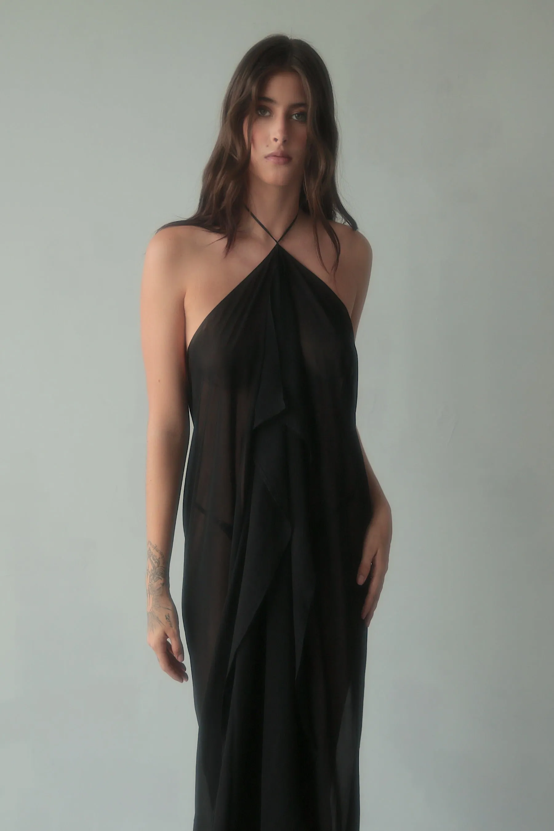 Silk Halter Dress