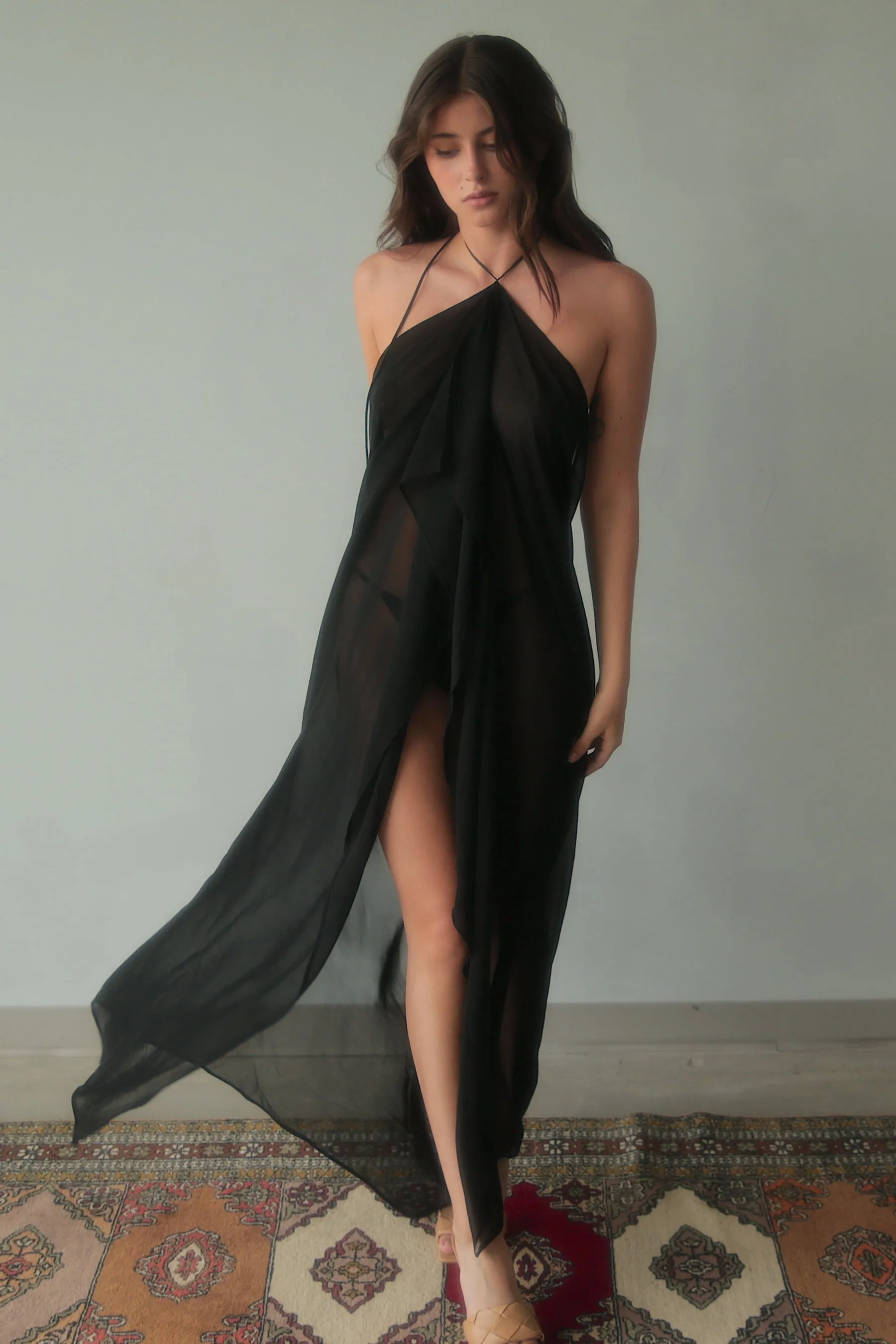 Silk Halter Dress