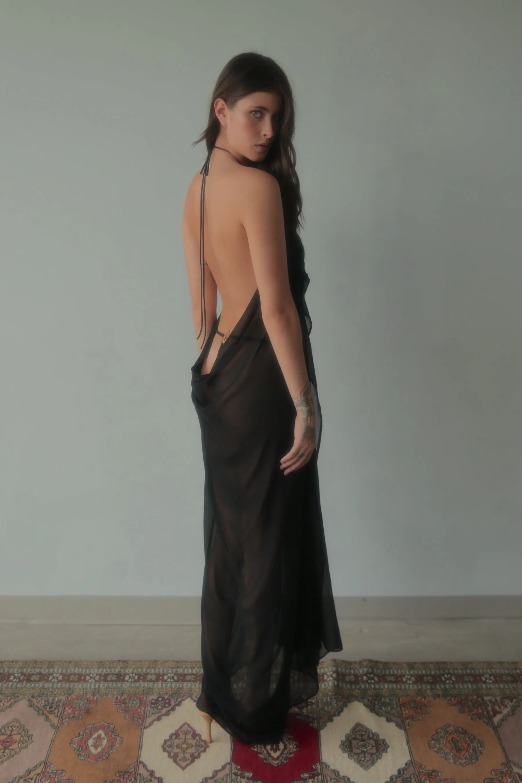 Silk Halter Dress