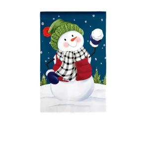 Snow Fun Garden Applique Flag,169191sa
