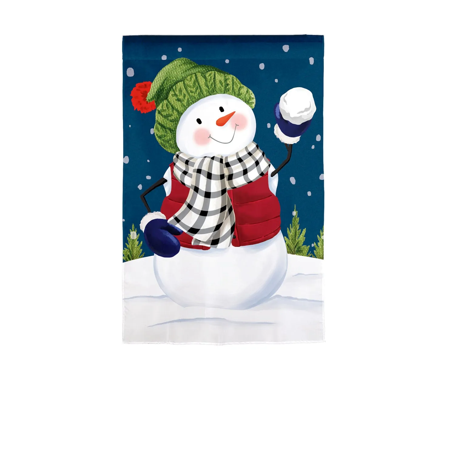 Snow Fun Garden Applique Flag,169191sa