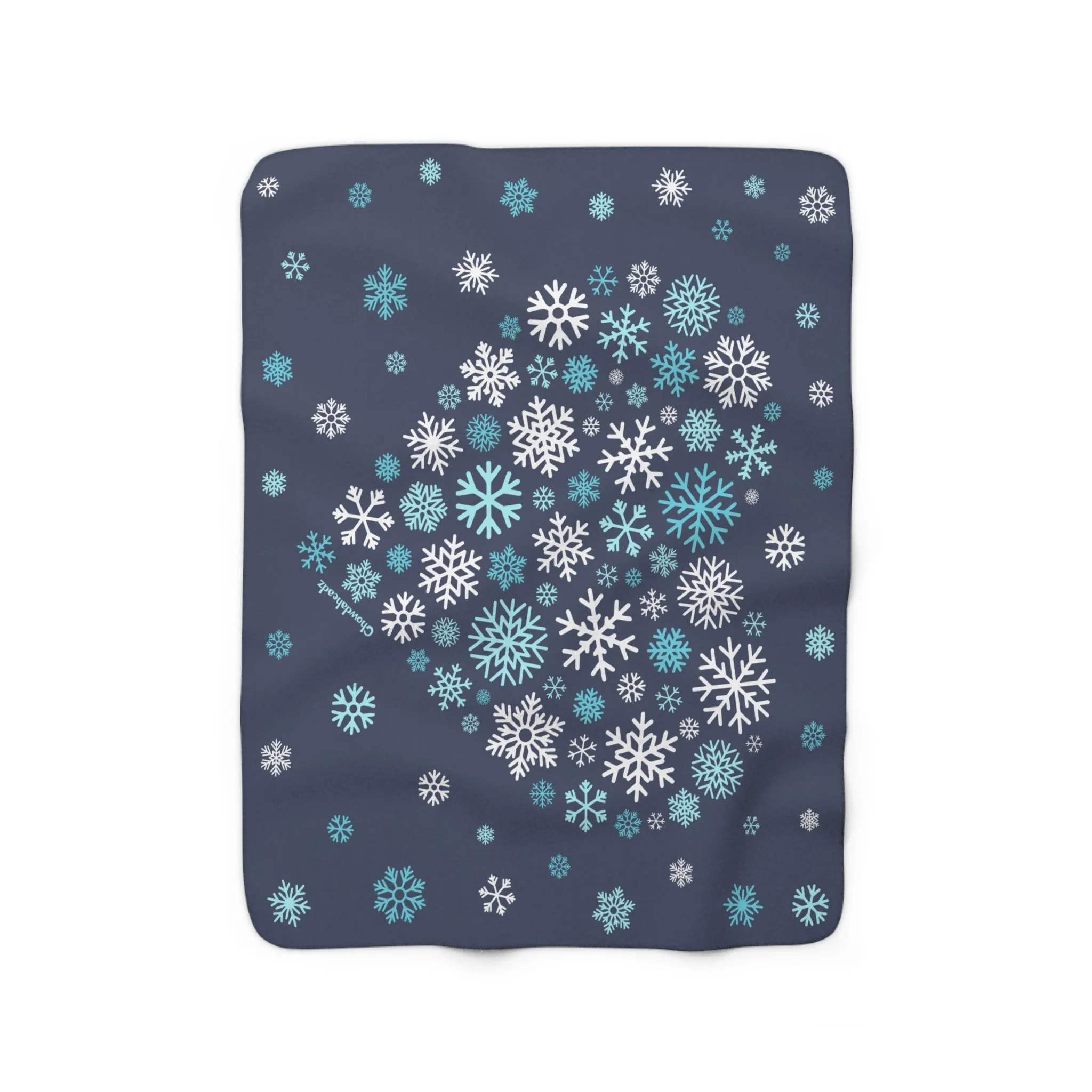 Snowflake Heart Sherpa Fleece Blanket