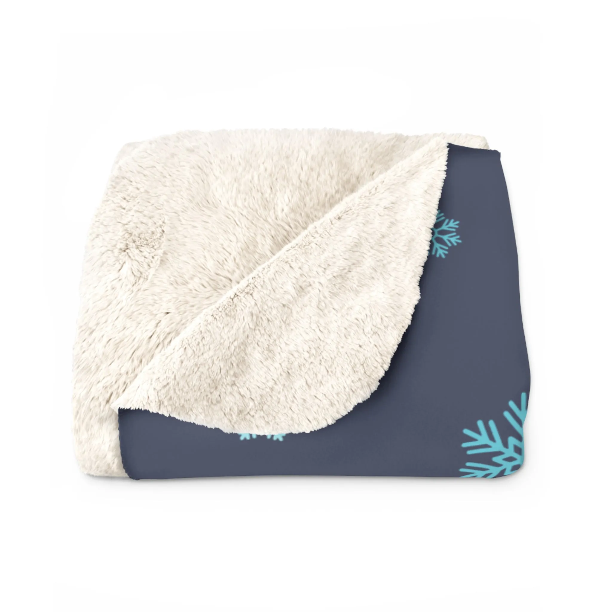 Snowflake Heart Sherpa Fleece Blanket