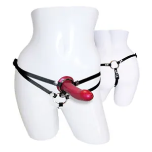 SportSheets Menage A Trois Double Presentation Harness With Dildo 6 Inch