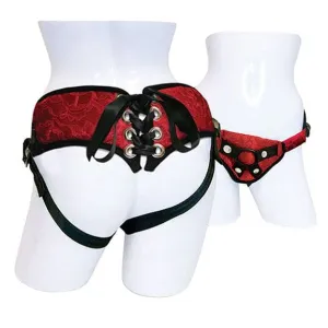 Sportsheets Red Lace Corsette Strap On Harness