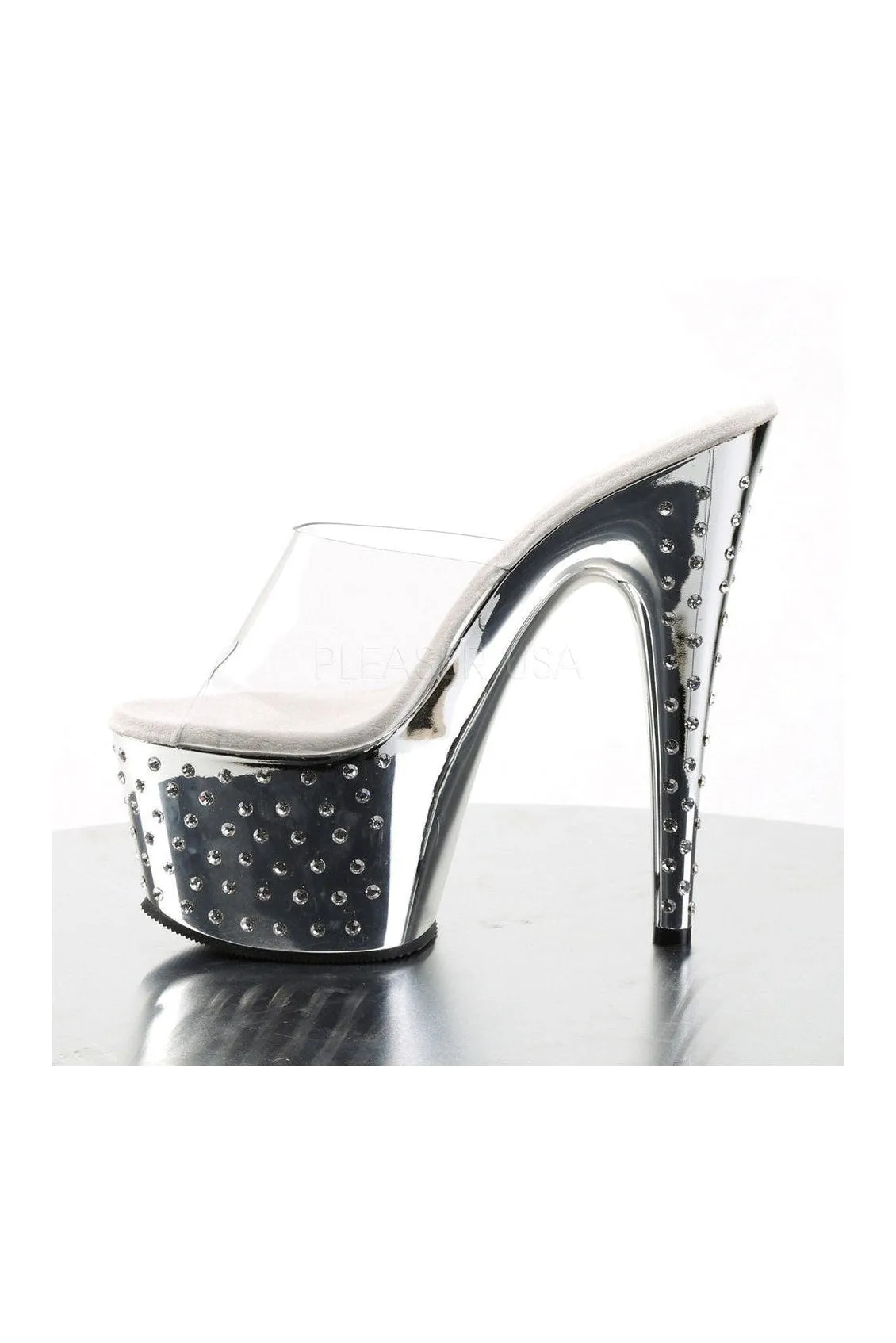 STARDUST-701 Platform Slide  | Clear Vinyl
