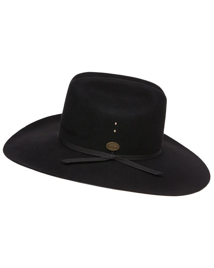 Statesman Serpentine Fur Felt Hat Black