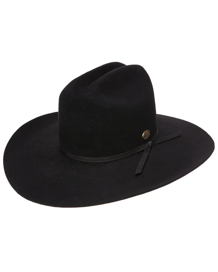Statesman Serpentine Fur Felt Hat Black