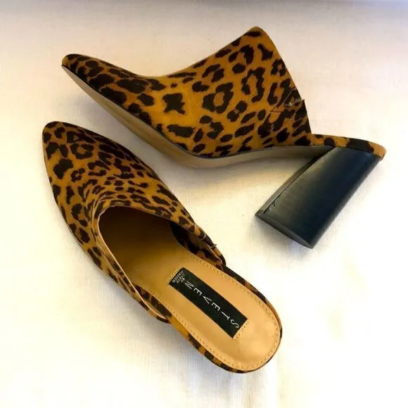 Steven by Steve Madden neva leopard mules slip on women’s size 8