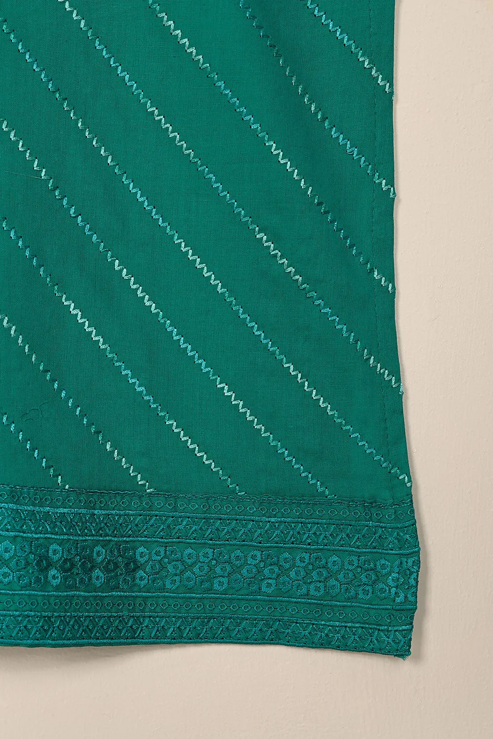 STP-175A-Green - 2PC EMBROIDERED COTTON
